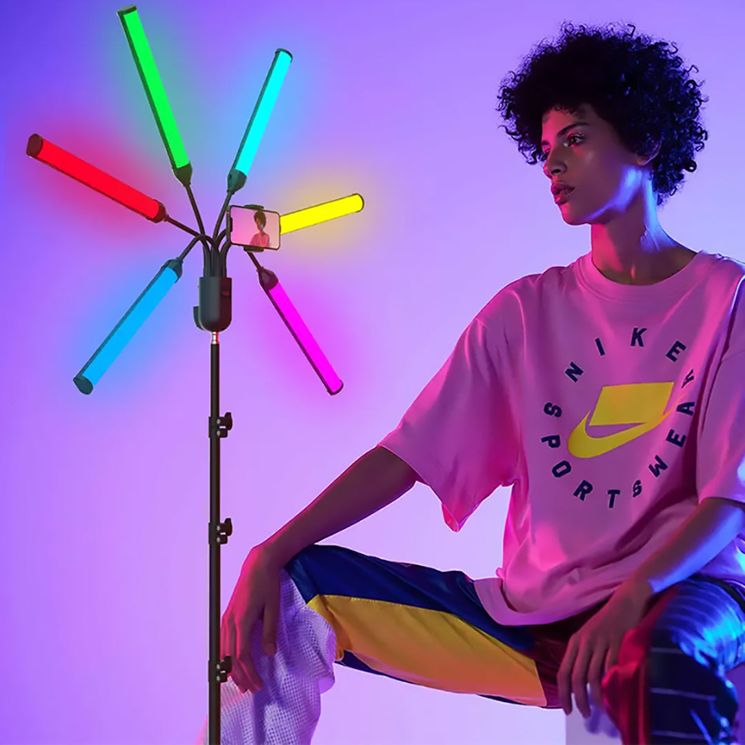 Trekembesh (Tripod) Me 6 Drita LED Te Palosshme
