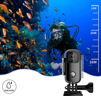Kamera Sportive Super Kompakte Multifunksionale Kundër Ujit me Rezolucion 4K
