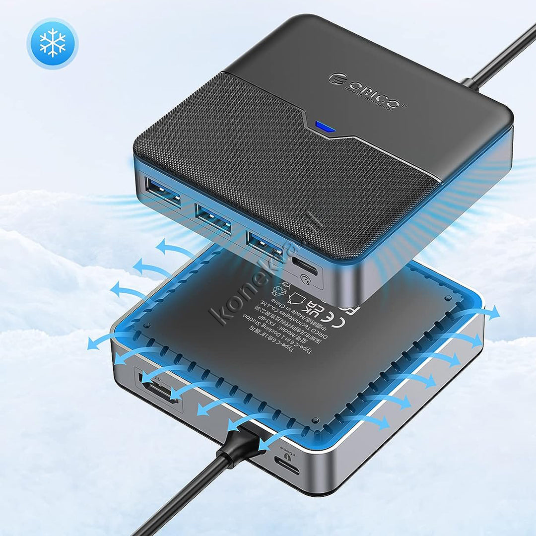 Adaptor HUB Type-C Orico 6 Në 1 Me Port HDMI 4k@30Hz Dhe PD 100W