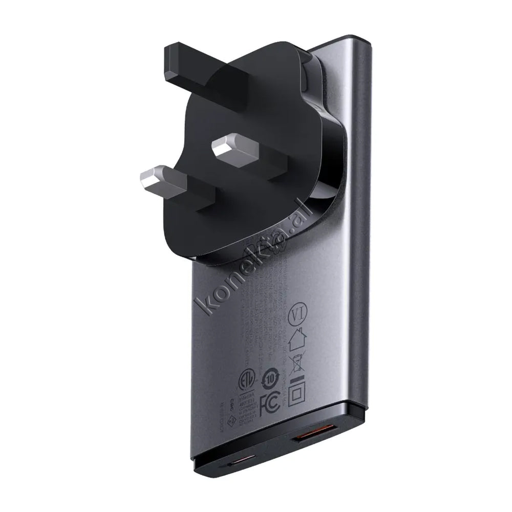 Karikues Ultra i Hollë 65W Baseus Me 1 Porta Type-C Dhe 1 Porte USB