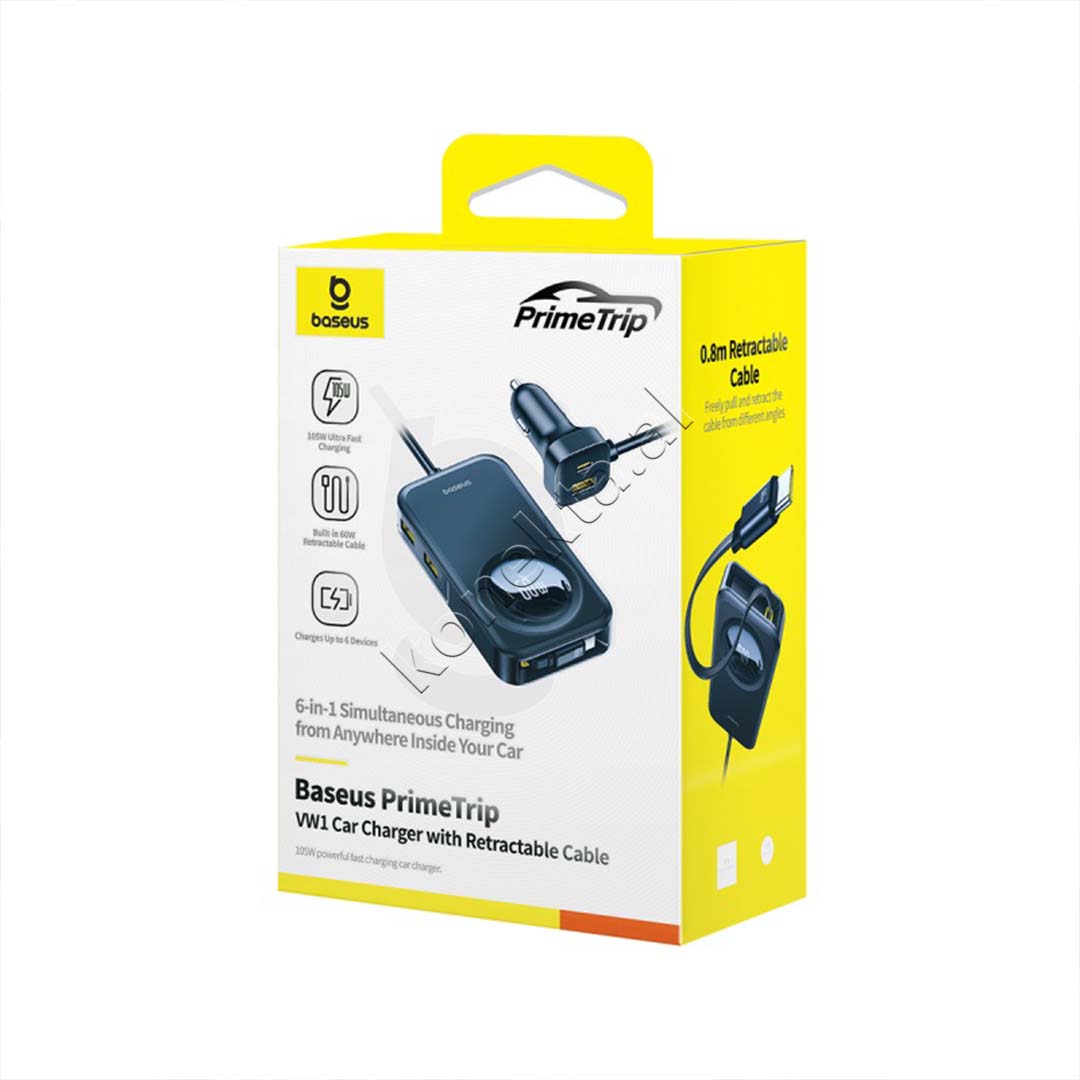 Adaptor Karikimi Per Makine 60W Me Shume Porta Primetrip Baseus