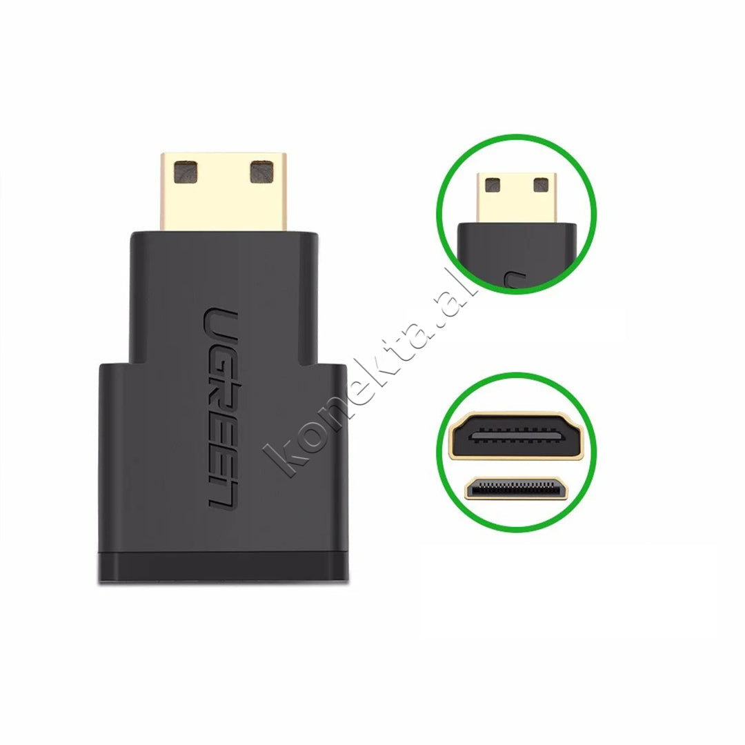 Adaptor Mini HDMI (M) - HDMI (F) Ugreen