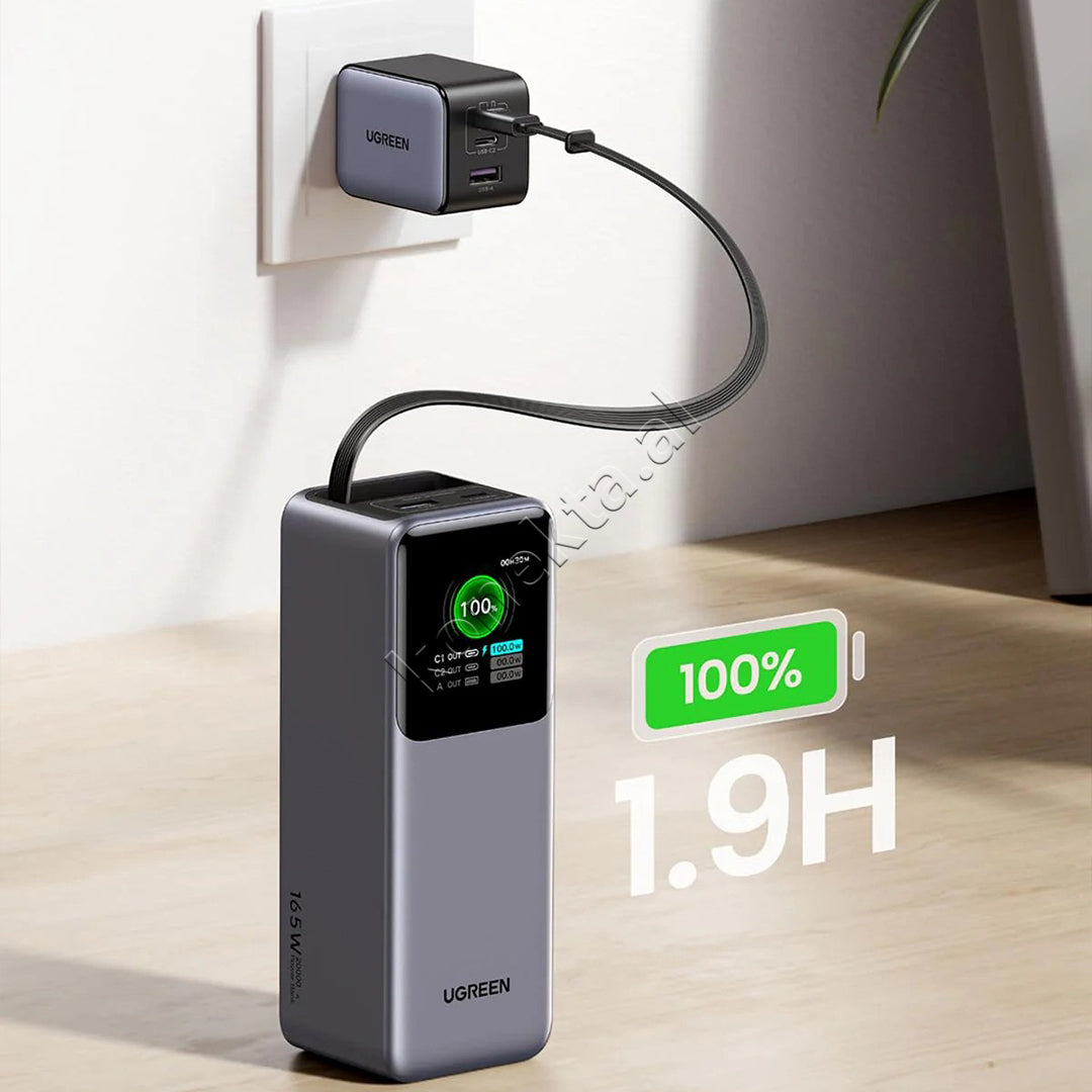 Bateri E Jashtme Nexode Me Fishe Te Terheqshme Type-C 165W 20'000mAh Ugreen