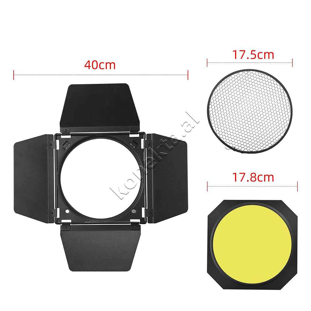 Set Profesional Barndoor Kit Per Modifikimin E Drites Godox BD-04