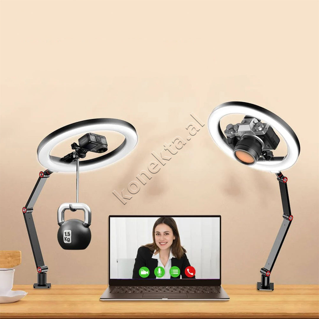 Ring Light Profesional 10" Me Mbajtese Per Smartphone Apexel