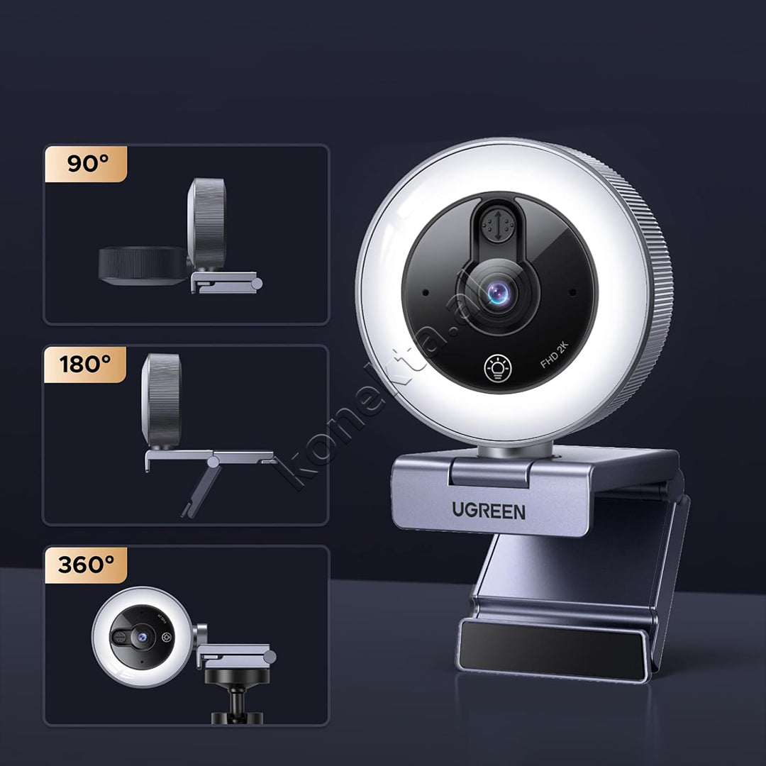 Kamera Per Kompjuter Webcam 2K Me Drite Led Ugreen