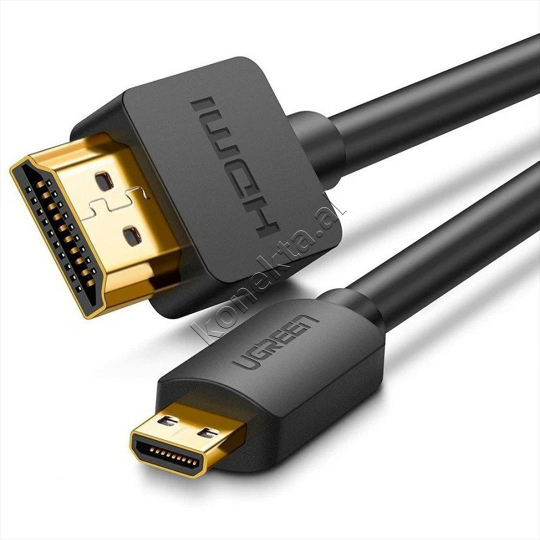 Kabell Micro HDMI 2.0 - HDMI 2.0 4K 1m Ugreen
