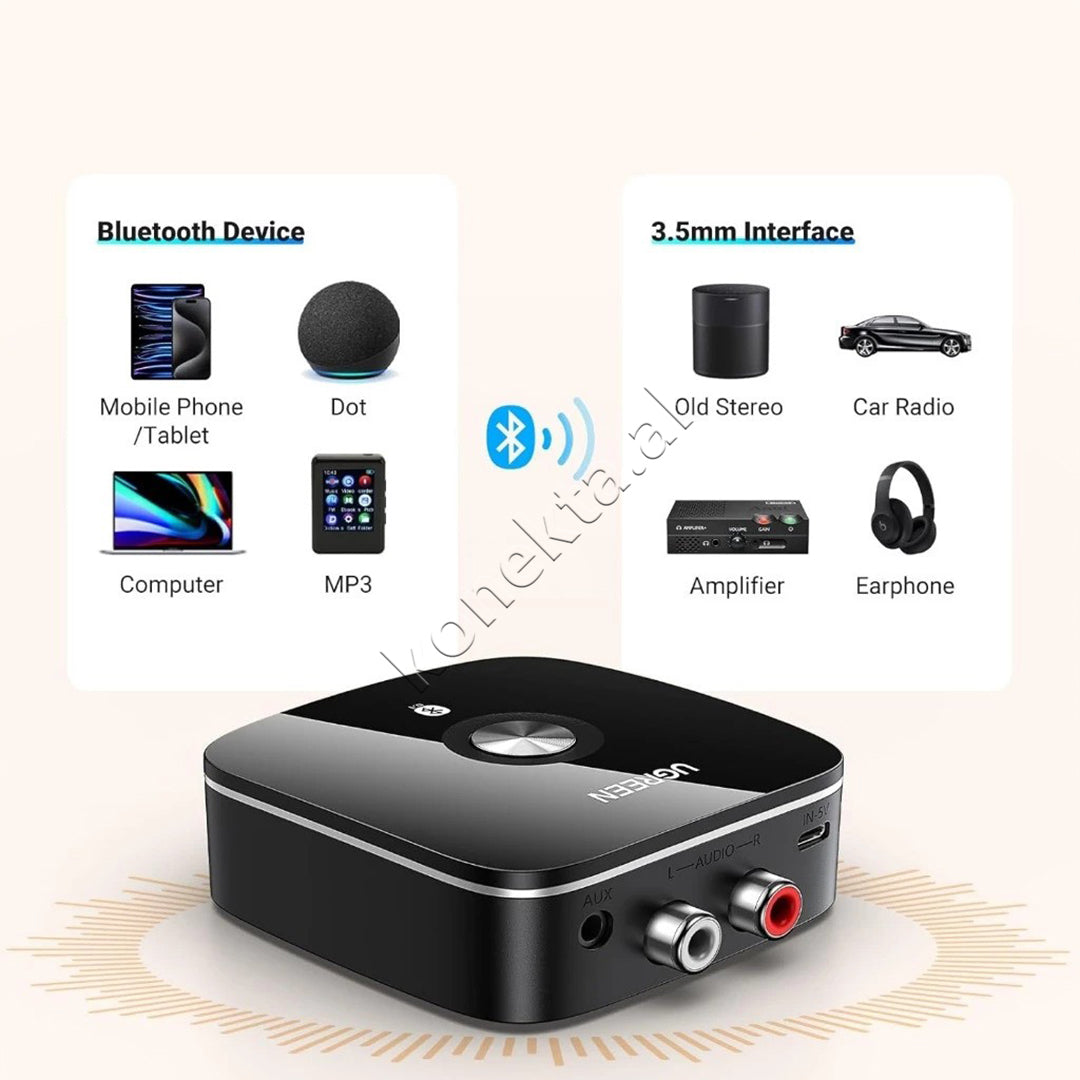 Marres Audio Bluetooth 5.3 Me Dalje 2x RCA Dhe 3.5 mm UGreen