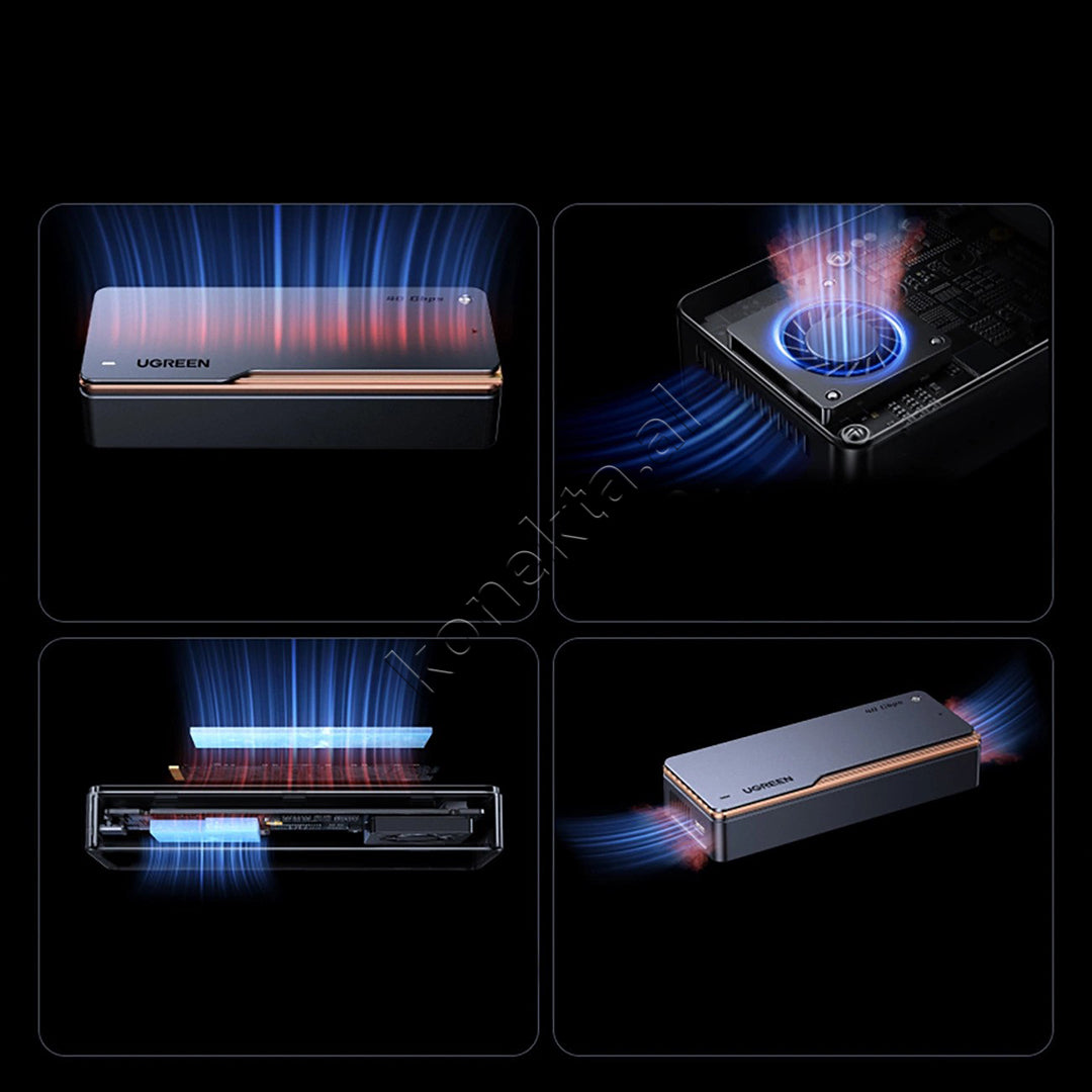 Mbajtese SSD M.2 NVMe Me USB4 40Gb/s Dhe Ftohje Aktive Ugreen