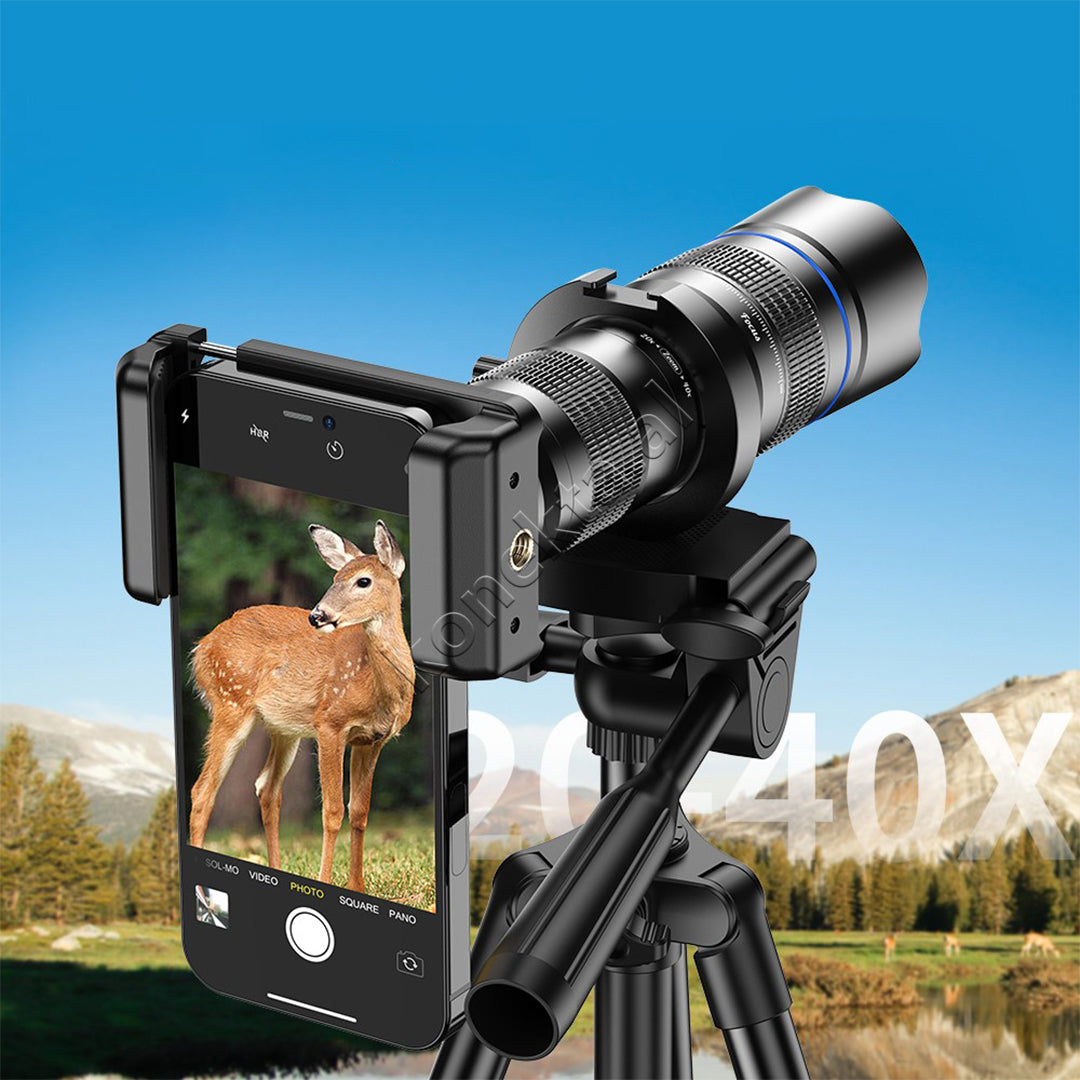 Set Lente Zmadhimi 20-40X Me Tripod Per Smartphone Apexel