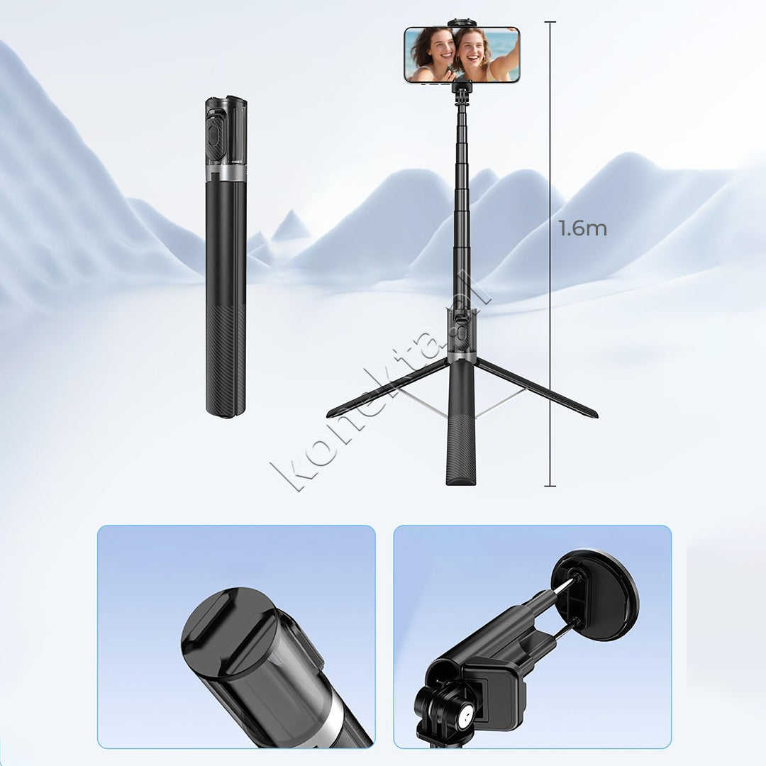 Trekembesh Dhe Selfie Stick Profesional 1.6m