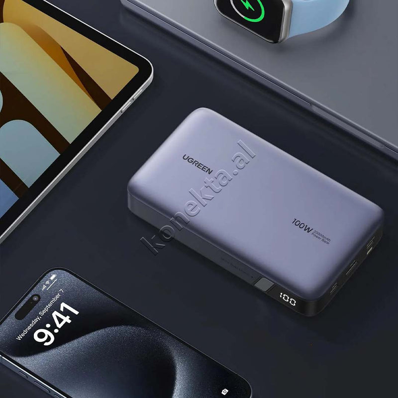 Bateri E Jashtme UGreen 20000mAh 100W Me 3 Porta