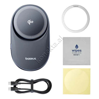 Karikues Dhe Mbajtese Celulari Magnetike Per Makine 15W Baseus
