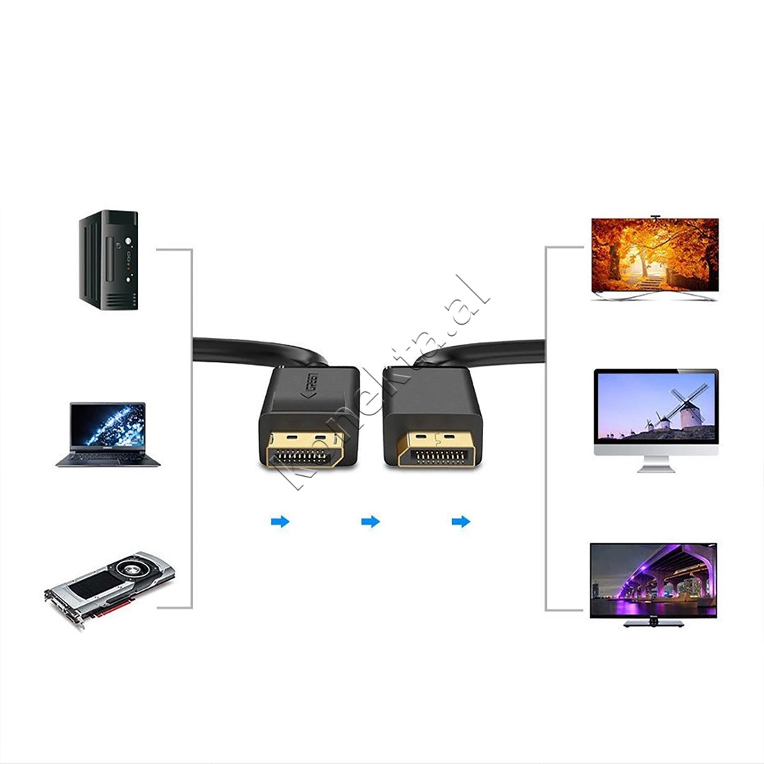 Kabell DisplayPort (M) Ne DisplayPort (M) 1.2 4K Ugreen 2m