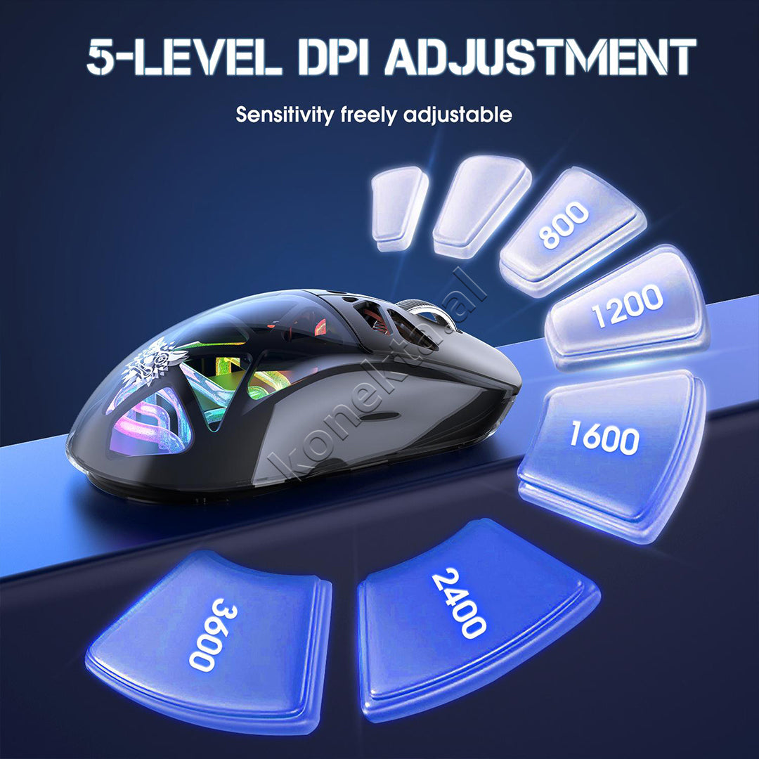 Maus Gaming RGB Me Lidhje Tri-Mode Dhe DPI 3600 Onikuma