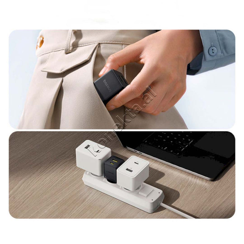 Adaptor Karikimi 30W Baseus Me 2 Porta USB-C Dhe USB-A