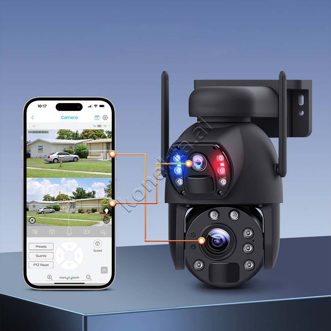 Kamera Sigurie Per Shtepi Outdoor 8MP Me Panel Solar Dhe Karte SIM