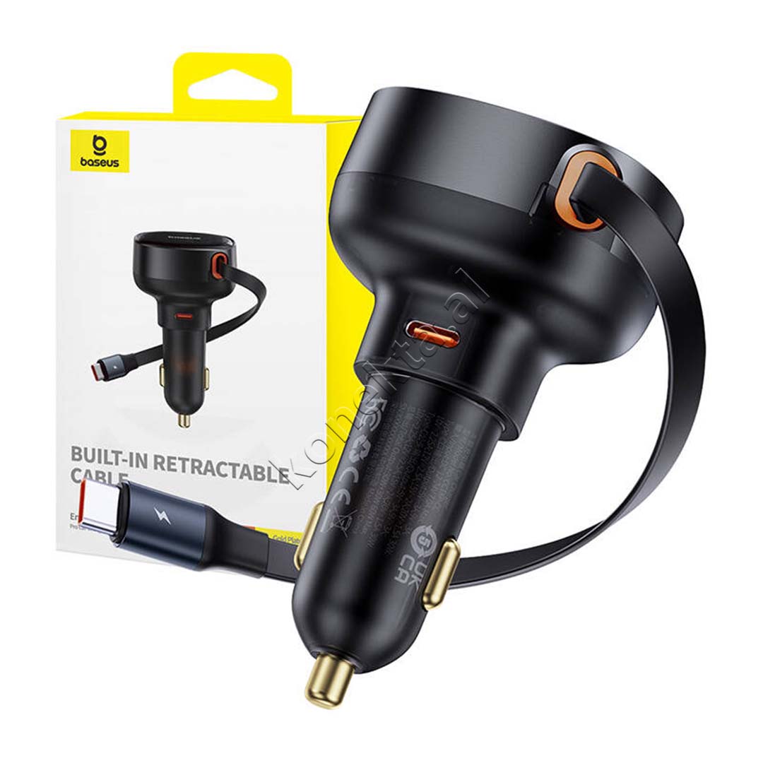 Adaptor Karikimi Per Makine 60W Me Fishe Type-C Te Terheqshme Baseus