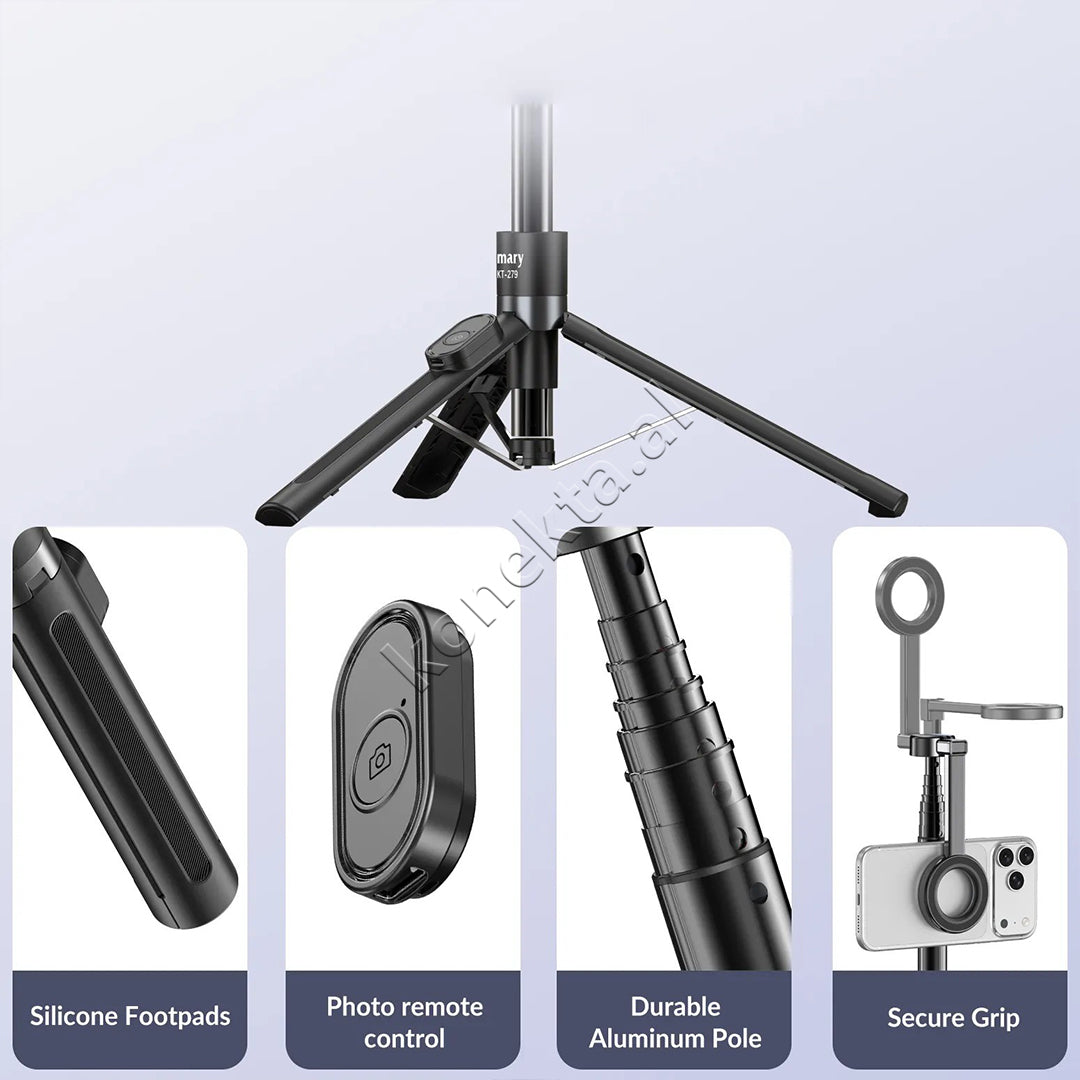 Selfie Stick Dhe Tripod Magnetik MagSafe 154cm Me Telekomande Jmary
