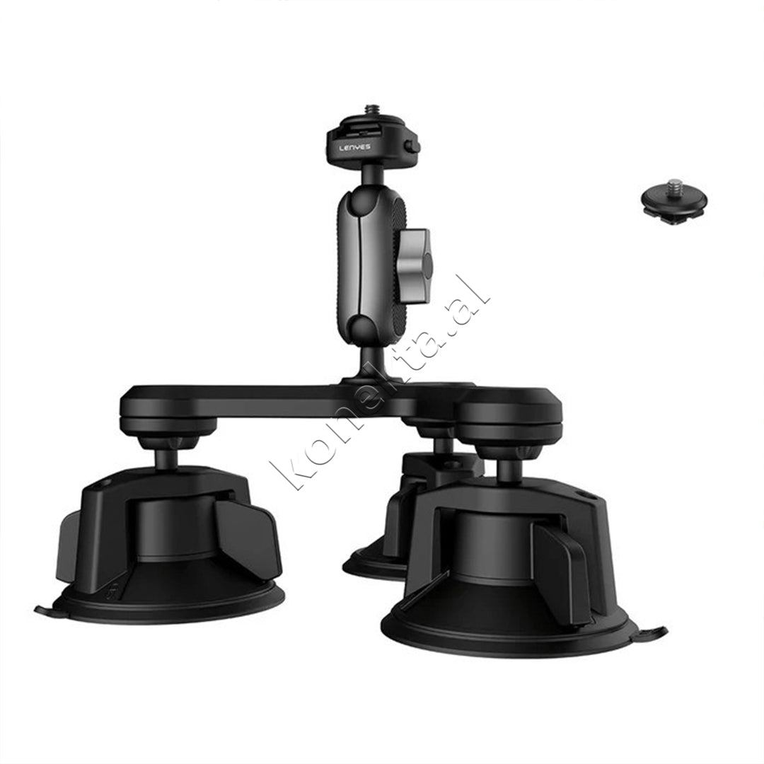 Mbajtese 360° Per Kamera Sportive Me Tre Kupa Me Vakum Per Makine Lenyes