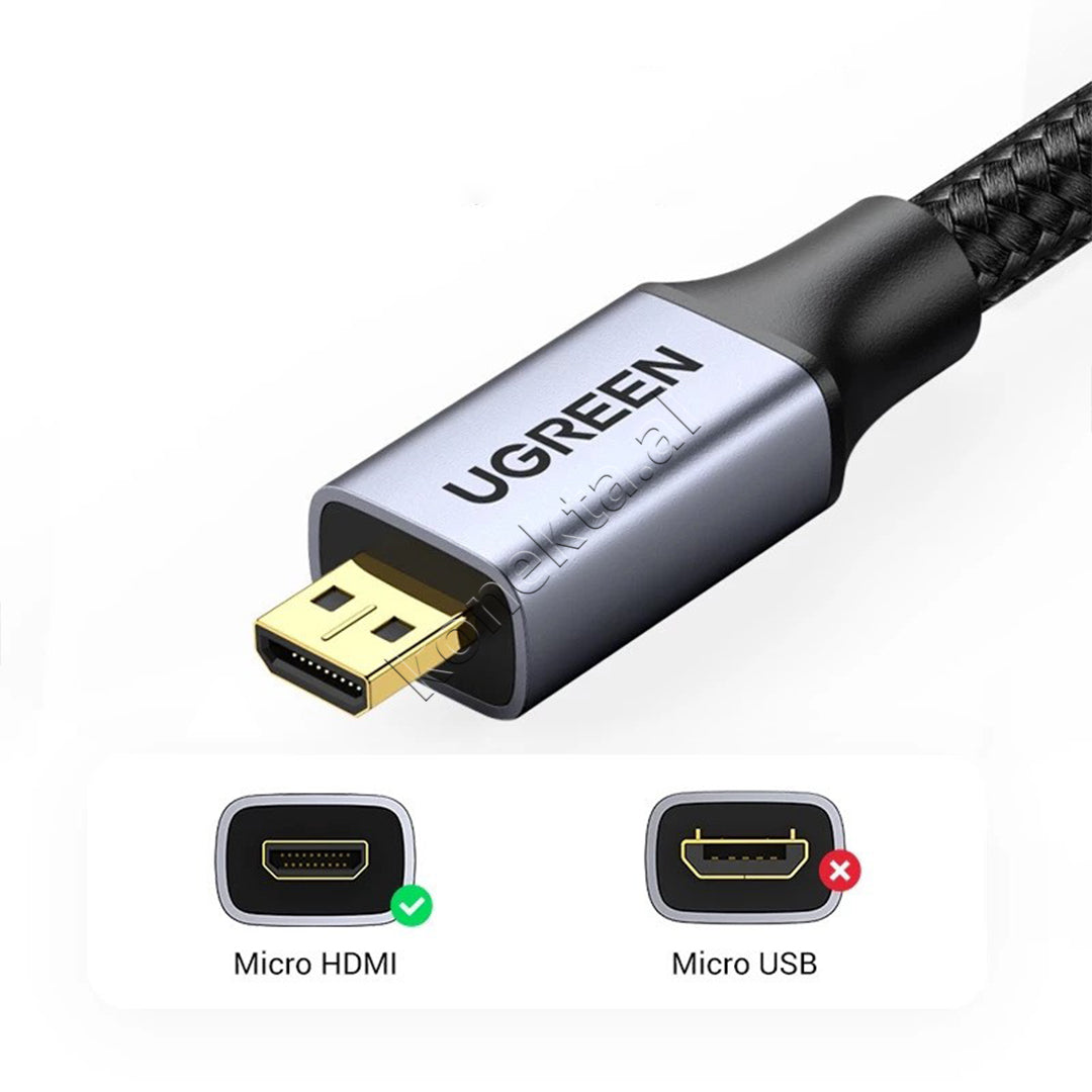 Kabell Micro HDMI - HDMI 4K 25cm Ugreen