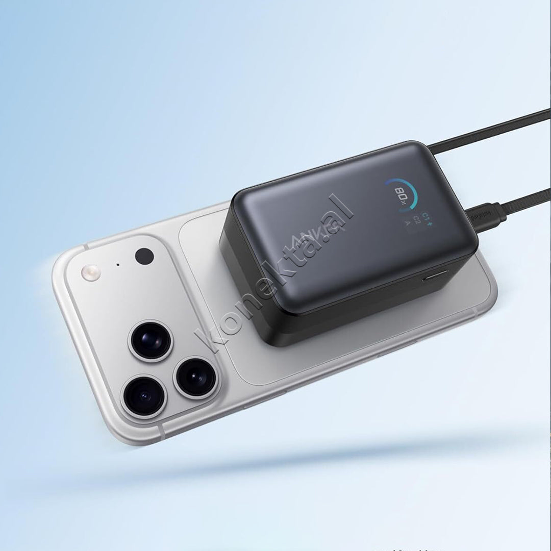 Bateri E Jashtme Magnetike 10000mAh 45W Me Fishe Te Terheqshme Type-C Anker