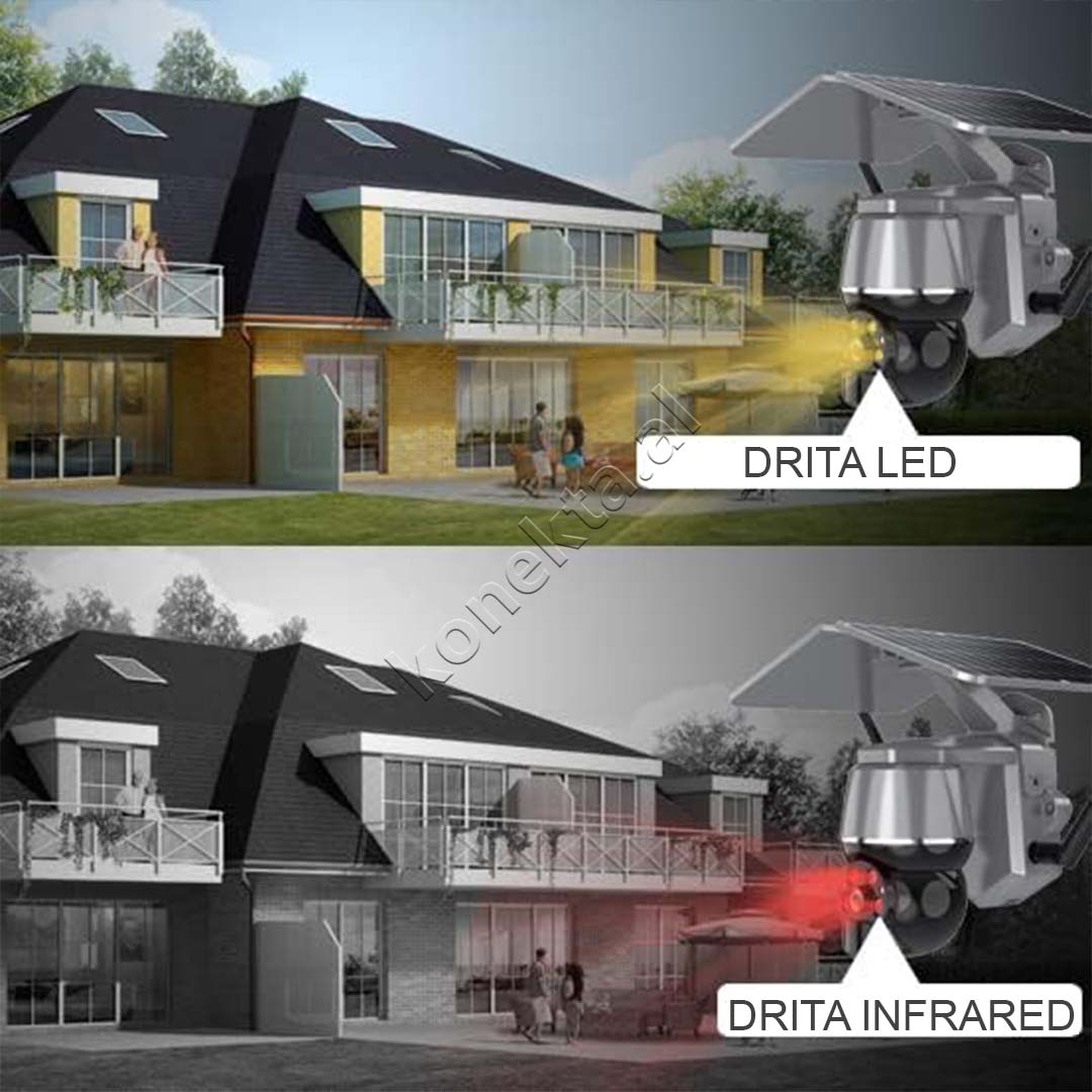 Kamera Sigurie Outdoor Me Panel Solar 1080P Me Karte SIM