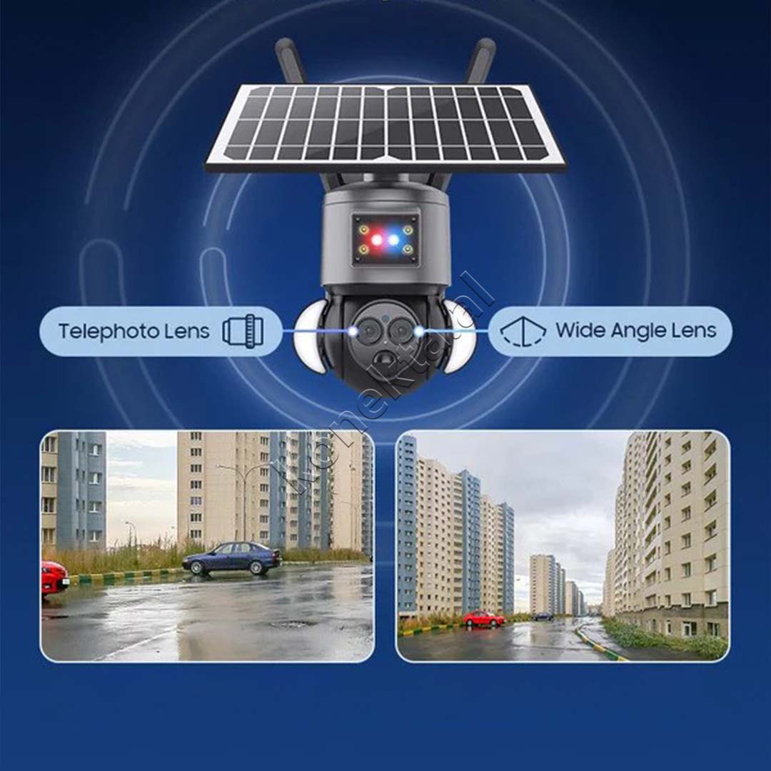 Kamera Sigurie Per Shtepi Outdoor 6MP Me Panel Solar Dhe Karte SIM