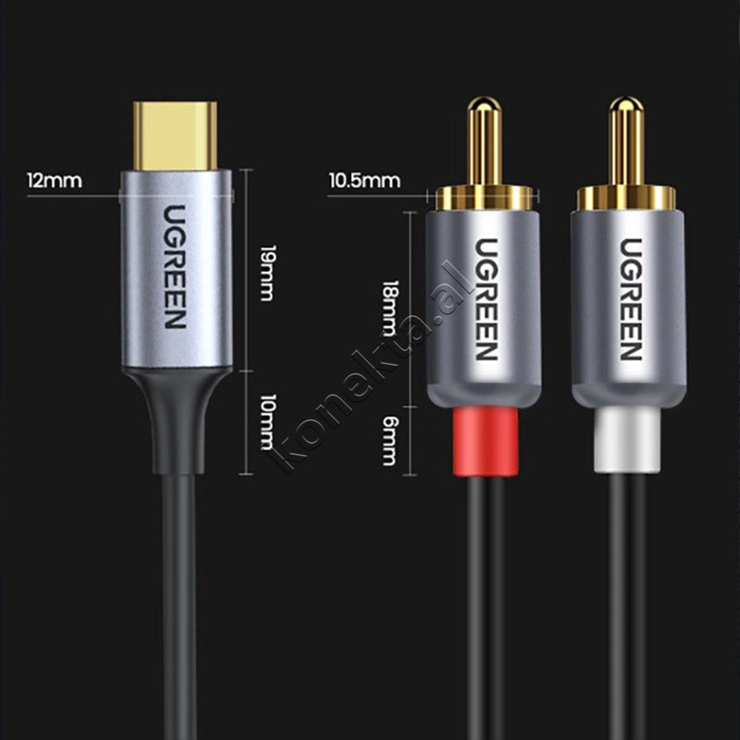 Kabell Audio USB-C Ne 2RCA (M-M) 1.5m Ugreen