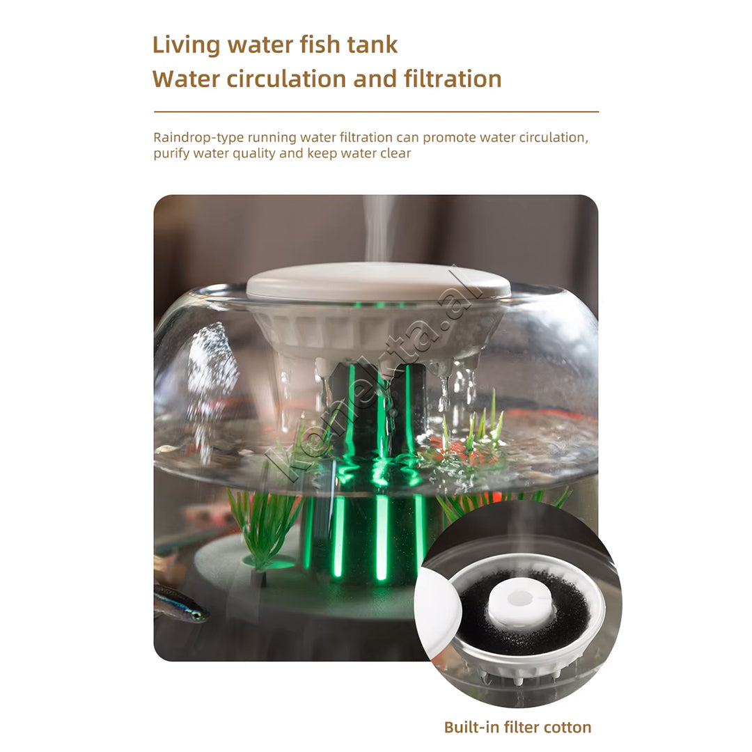 Aromatizues Me Akuarium 350ml Dhe Ndricim Led