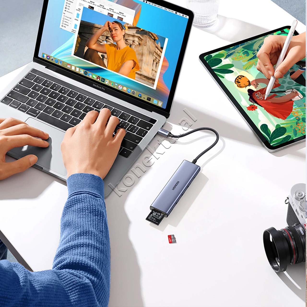 Adaptor HUB UGreen Me Shumë Porta 6 në 1