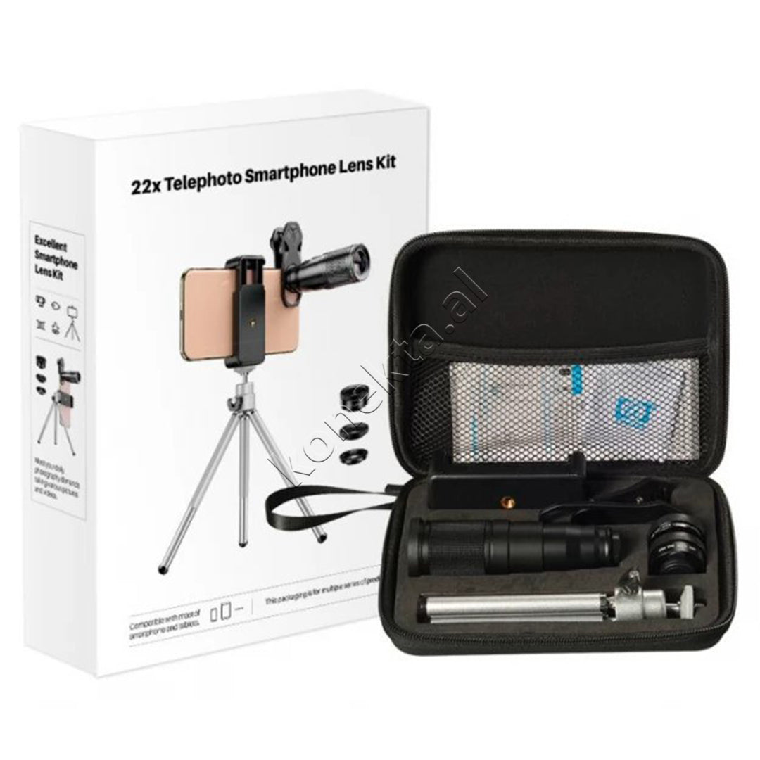 Set Lentesh 22X 4 Ne 1 Apexel Per Smartphone Me Tripod