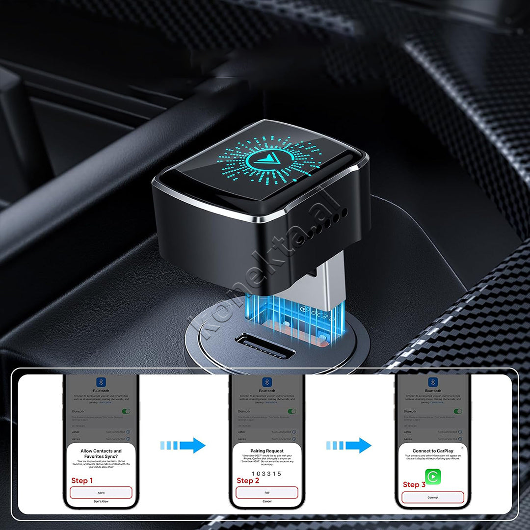 Adaptor Wireless 2 Ne 1 Per Apple CarPlay Dhe Android Auto