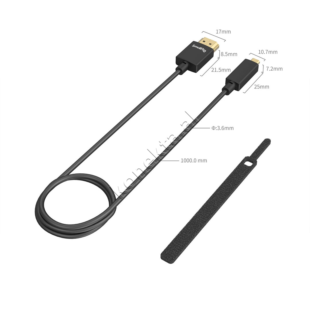 Kabell Micro HDMI 2.0 - HDMI 2.0 4K 1m SmallRig 4795