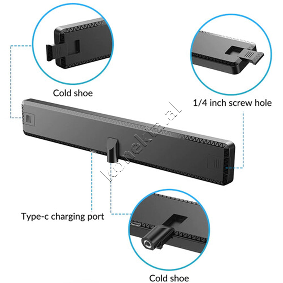 Panel Ndriçimi LED Me Tripod Dhe Kabell USB Apexel