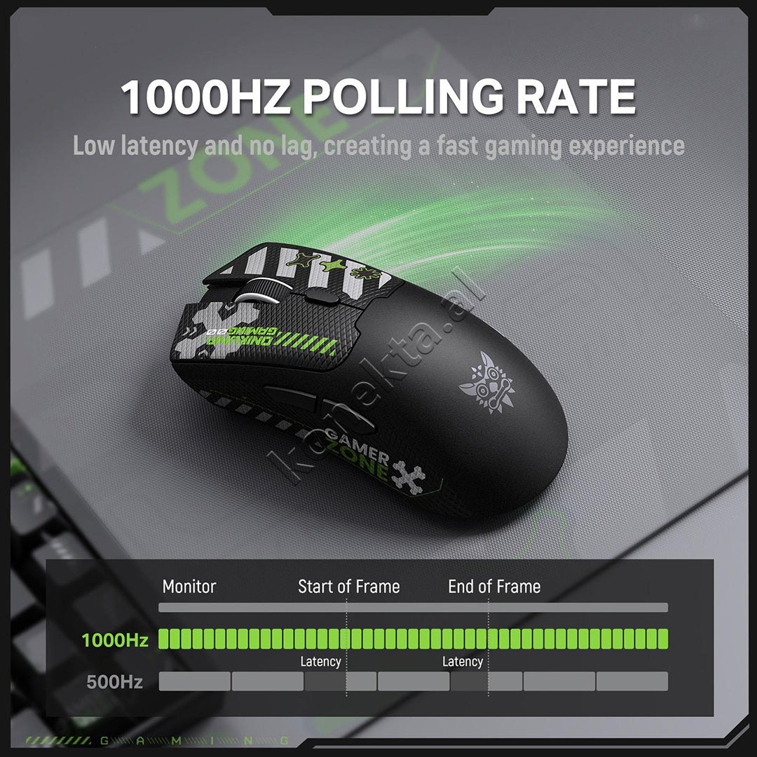 Maus Gaming Wireless Tri-Mode 12800 DPI Onikuma