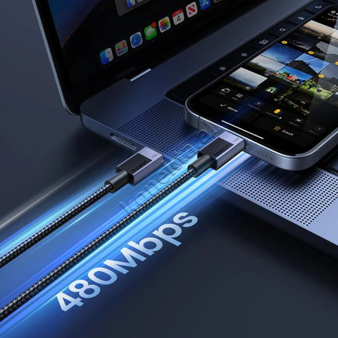 Kabell USB-C (M) Ne USB-C (M) 240W 2m Ugreen