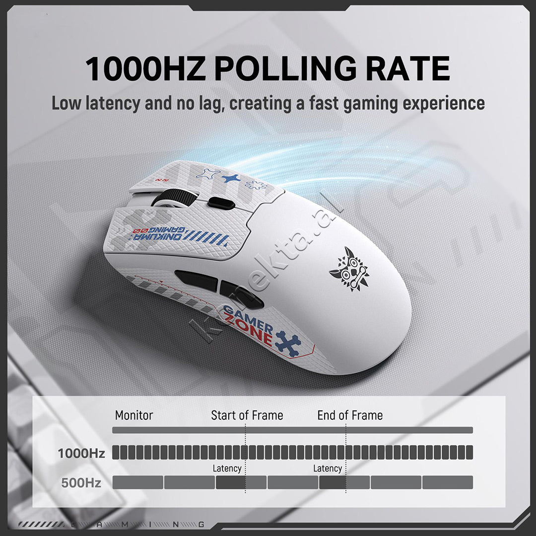 Maus Gaming Wireless Tri-Mode 12800 DPI Onikuma