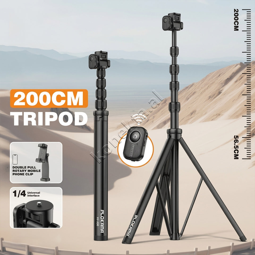 Tripod Profesional 2m Plokama VT-200