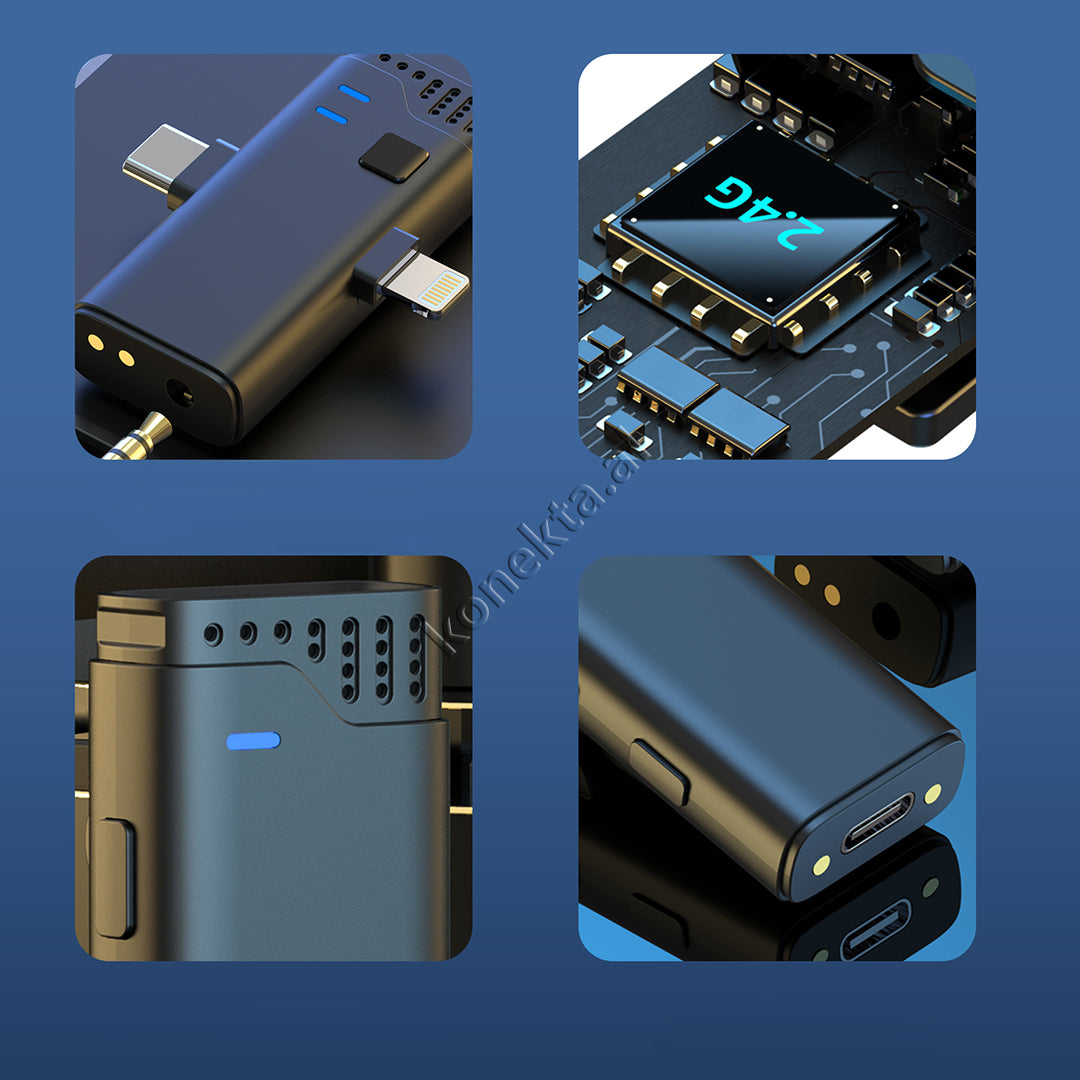 Mikrofon Wireless 2 Ne 1 Jmary Me Type-C & Lightning