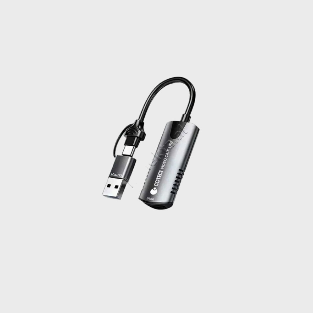 Adaptor Me Porte HDMI, Usb-A Dhe Usb-C Per Video Coteci