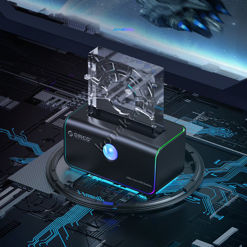 Lexues Hard Disk & SSD 3.5" / 2.5" Orico Me Porte Type-C Me Llambe RGB