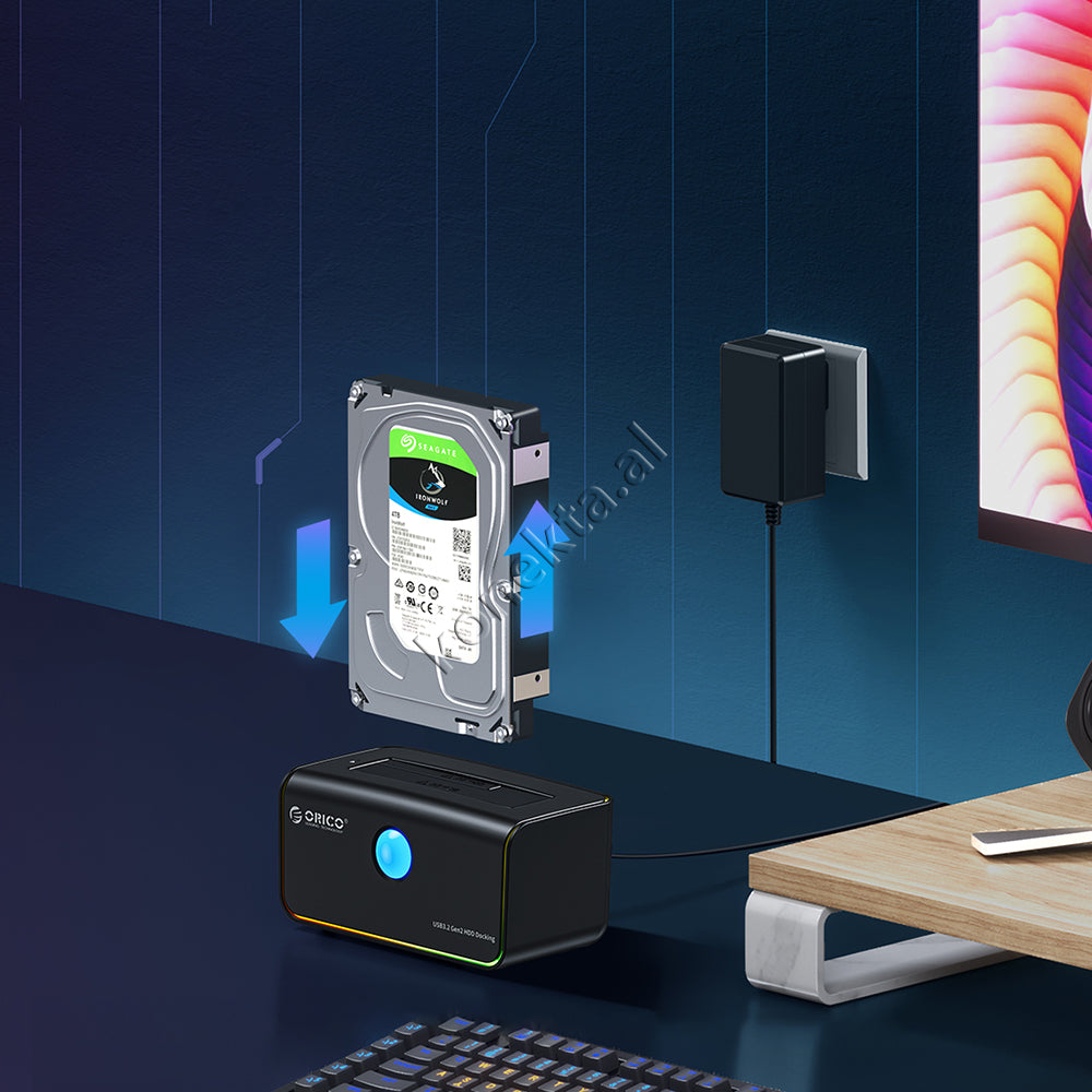 Lexues Hard Disk & SSD 3.5" / 2.5" Orico Me Porte Type-C Me Llambe RGB