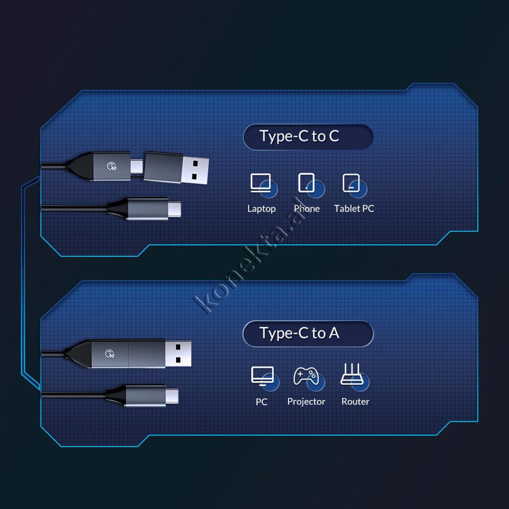 Lexues Hard Disk & SSD 3.5" / 2.5" Orico Me Porte Type-C Me Llambe RGB