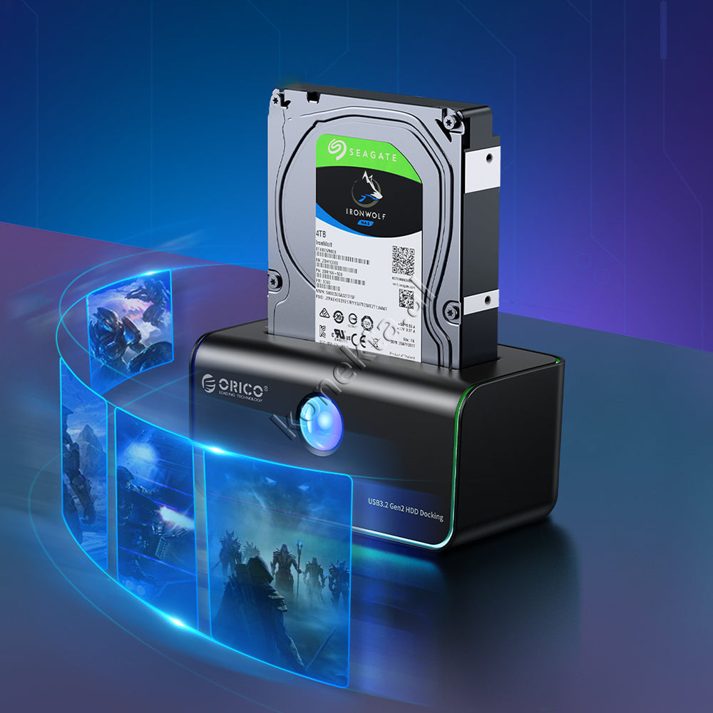 Lexues Hard Disk & SSD 3.5" / 2.5" Orico Me Porte Type-C Me Llambe RGB