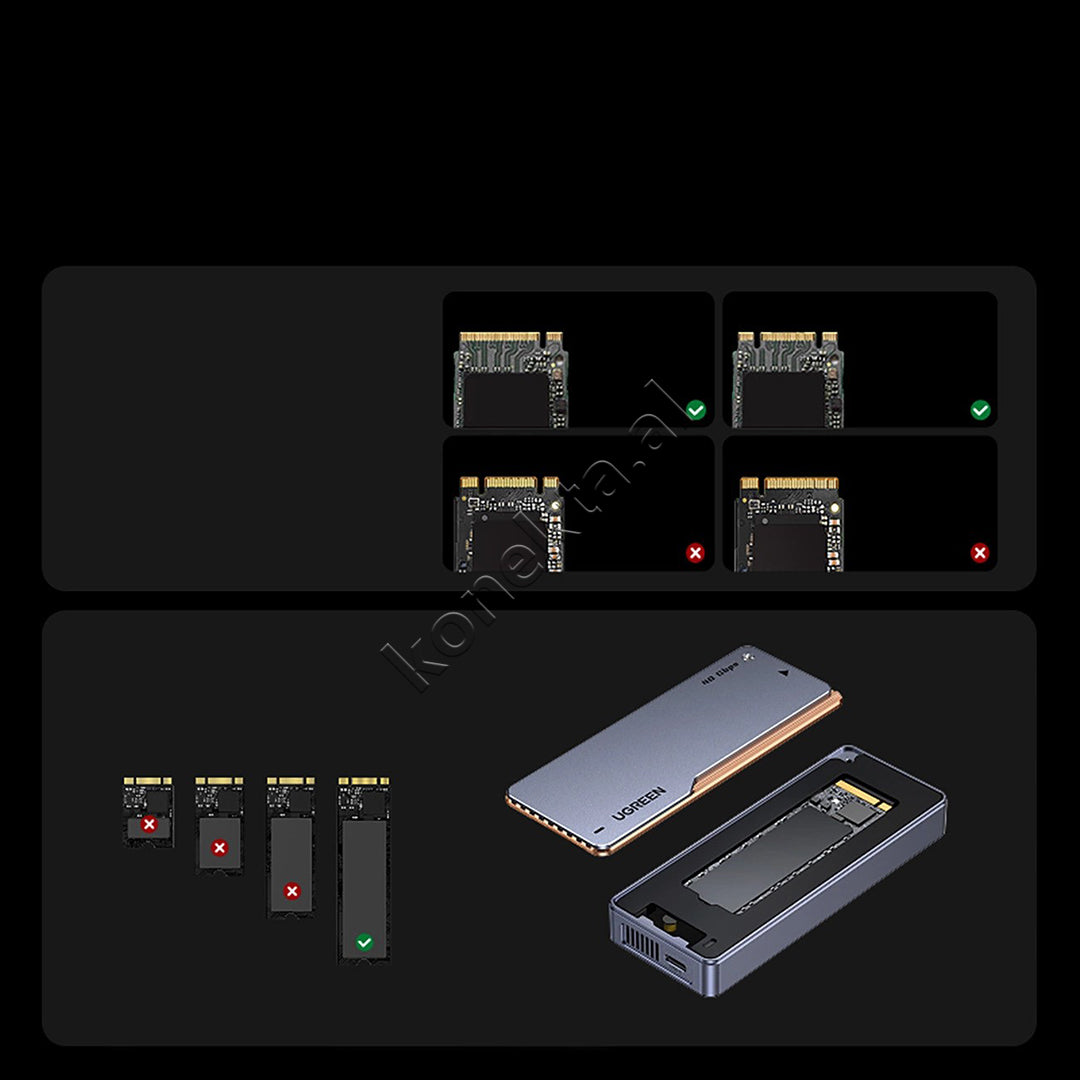 Mbajtese SSD M.2 NVMe Me USB4 40Gb/s Dhe Ftohje Aktive Ugreen
