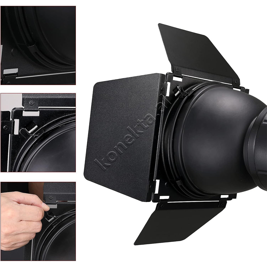 Set Profesional Barndoor Kit Per Modifikimin E Drites Godox BD-04