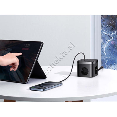 Multiprize 3 Vendeshe Me Porta 2xUSB-A Dhe 2xUSB-C Baseus