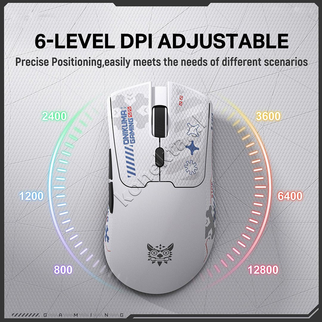 Maus Gaming Wireless Tri-Mode 12800 DPI Onikuma
