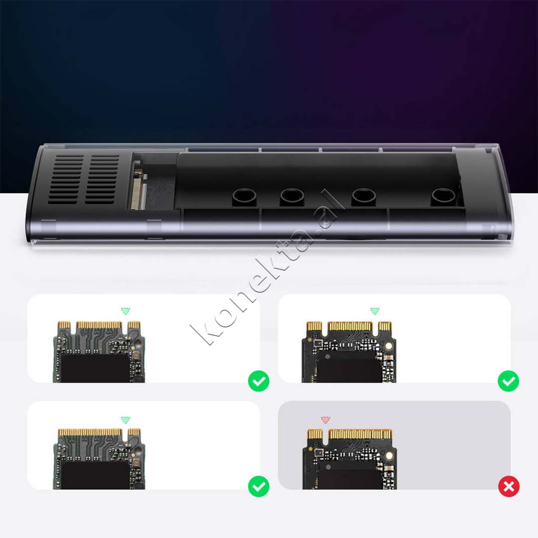 Mbajtese Dhe Lexuese SSD M.2 SATA/NVME Ugreen Me Porte Type-C